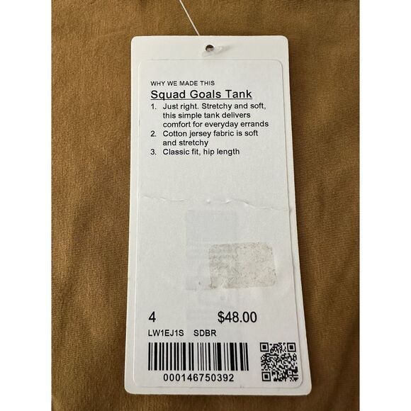 Lululemon Squad Goals Tank Top Women Size 4 Athleisure‎ Gym Workout Stretch New - Picture 3 of 7